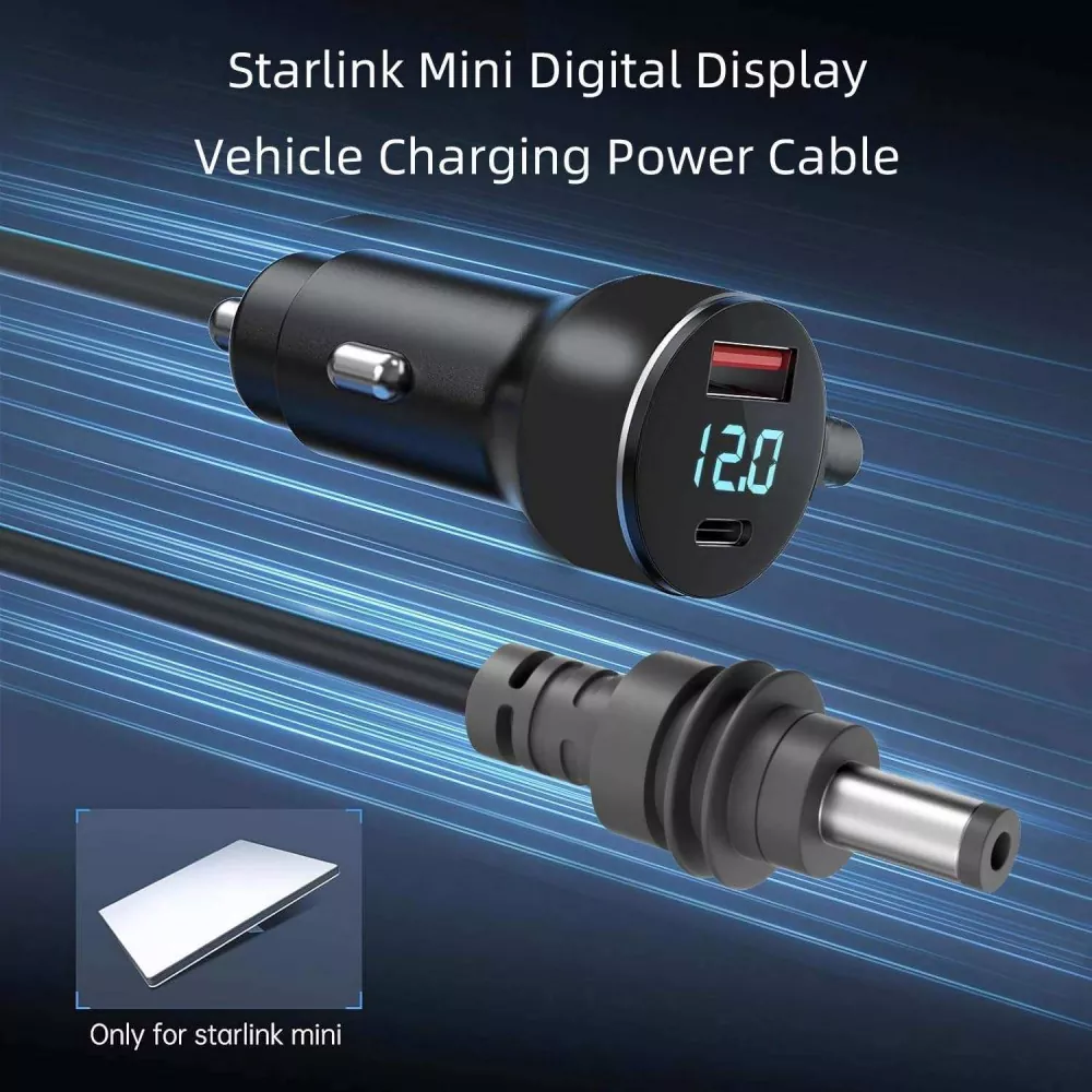 Starlink DC to Digital Display Car Charger Cable